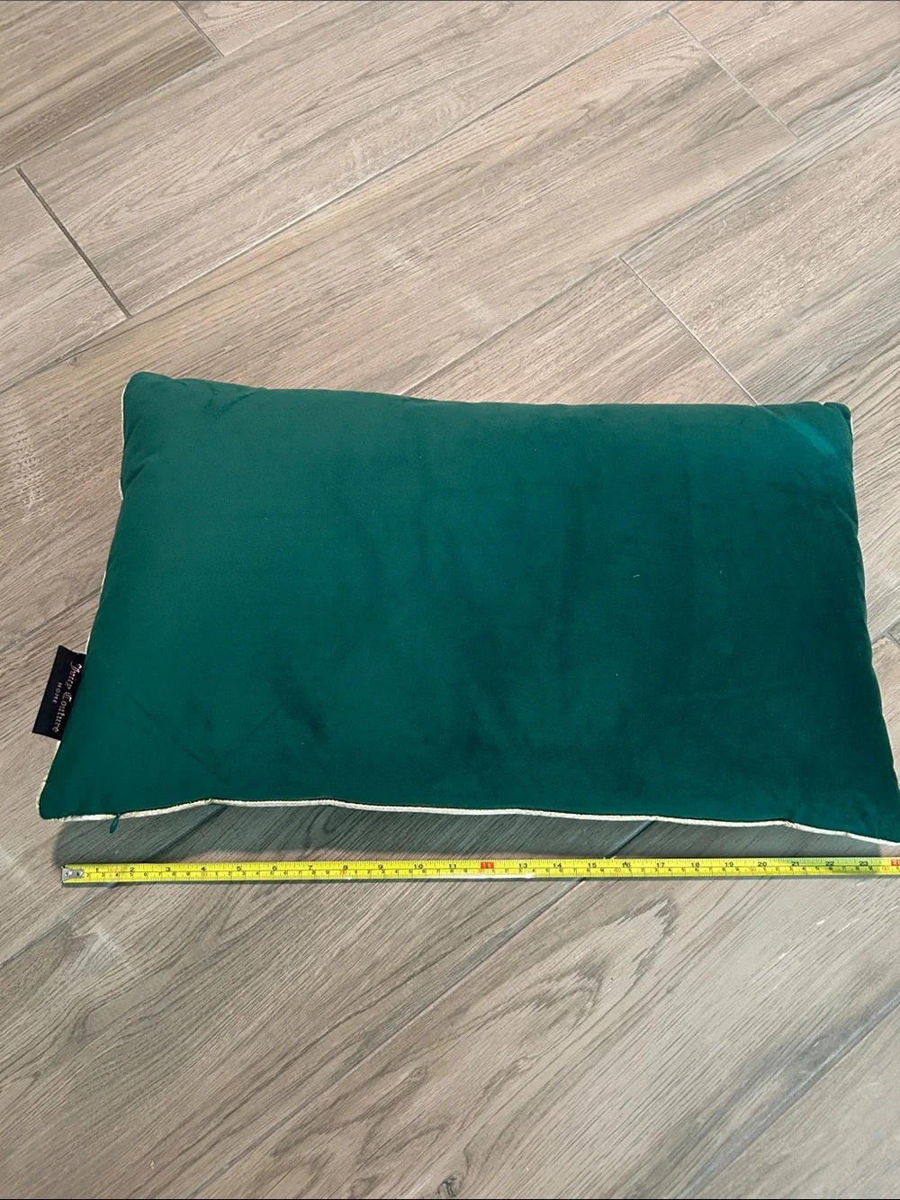 Juicy Couture Green Velvet Leopard Greyhound Accent Pillow